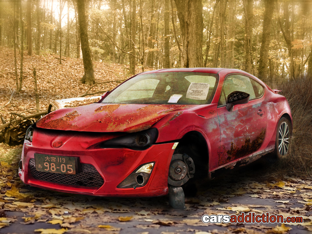 Toyota FT-86 abandoned and rotting away